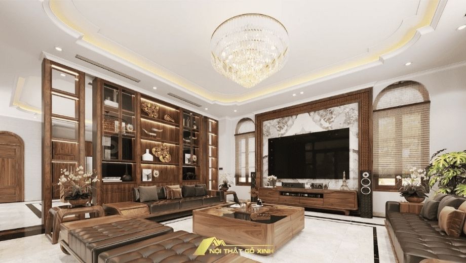 Đồng bộ phong cách thiết kế trong không gian bằng gỗ óc chó