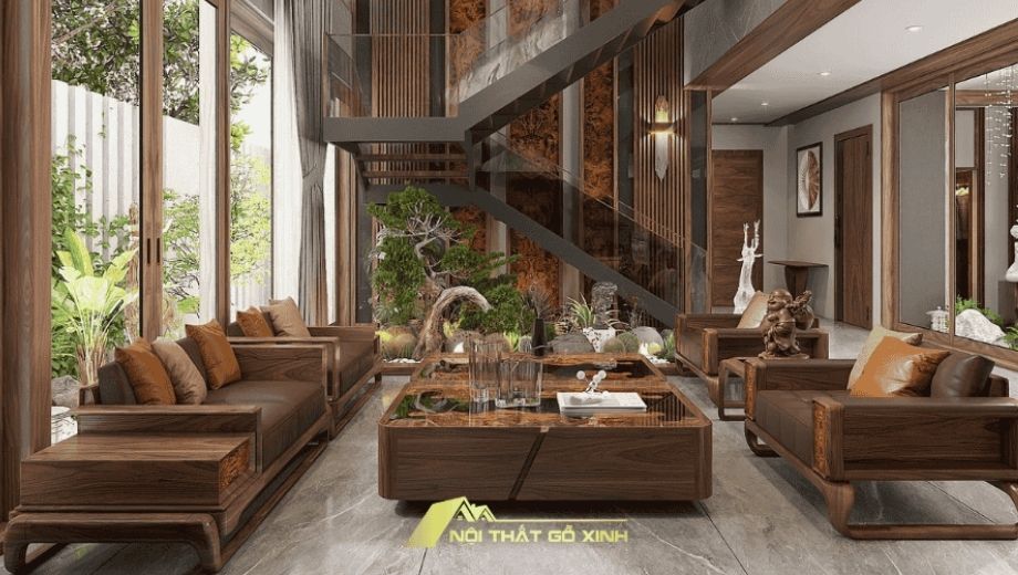 Thiết kế gỗ óc chó với phong cách Bắc Âu 