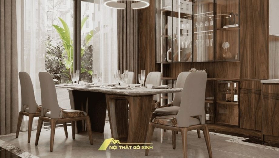 Màu gỗ óc chó ấm ám tượng trung cho sự sung túc đủ đầy 