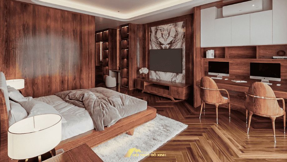 Nội thất gỗ óc chó theo hướng mệnh