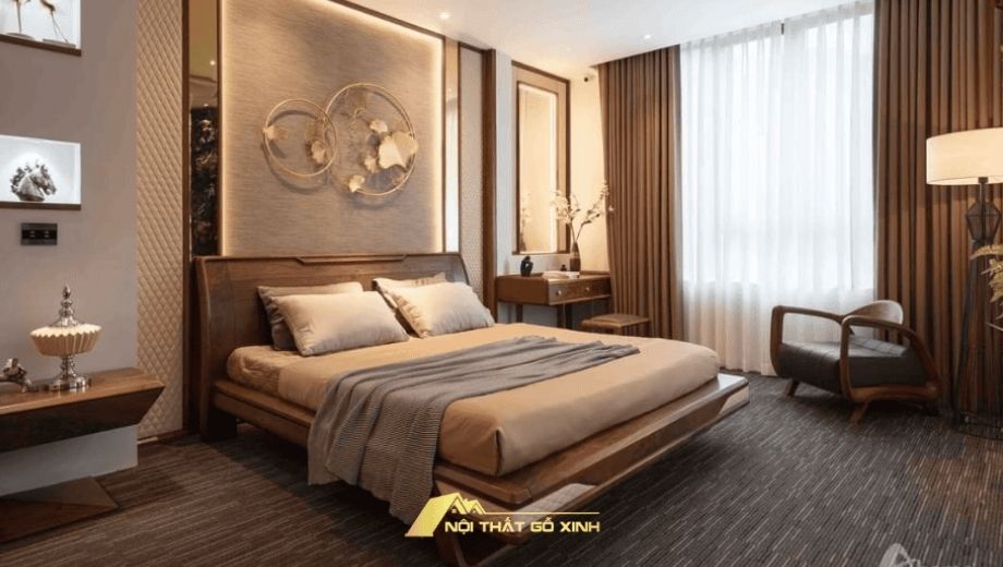 Nội thất phòng ngủ gỗ óc chó