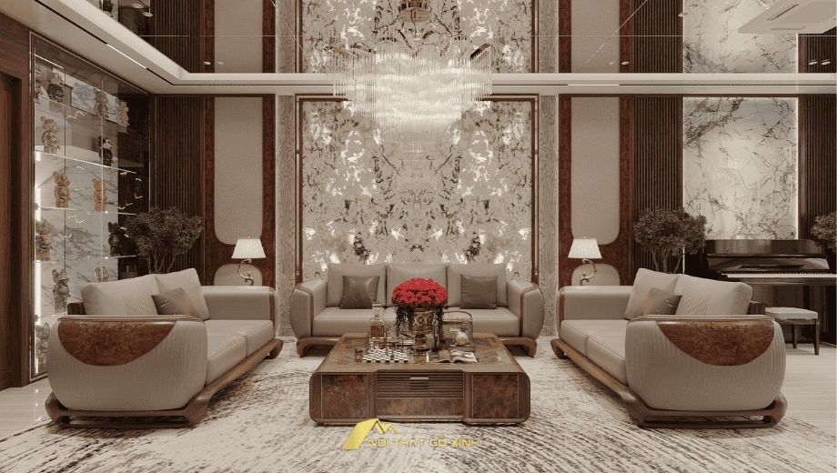 Phong cách gỗ óc chó  tân cổ điển 