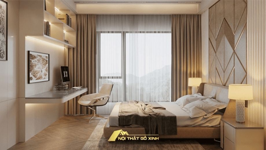 Phong cách gỗ óc chó tối giản tinh tế 