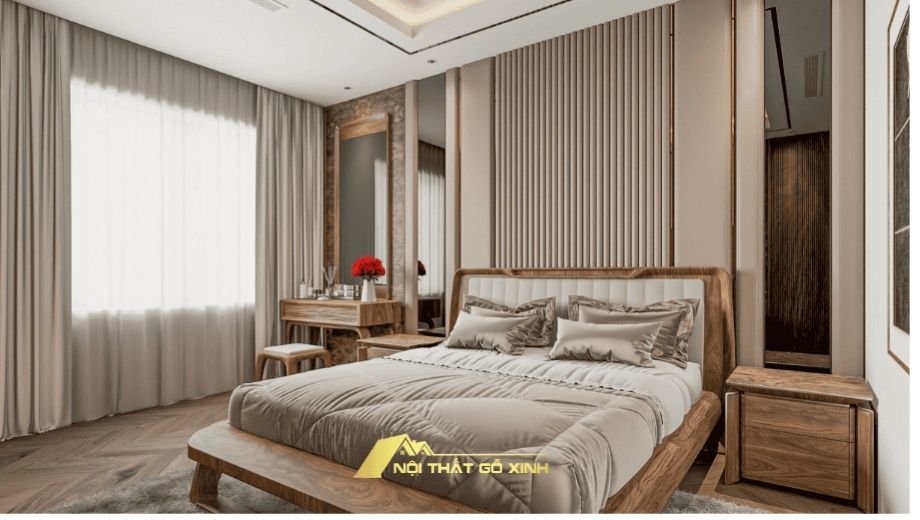 Phong cách nội thất gỗ óc chó tối giản và tinh tế 