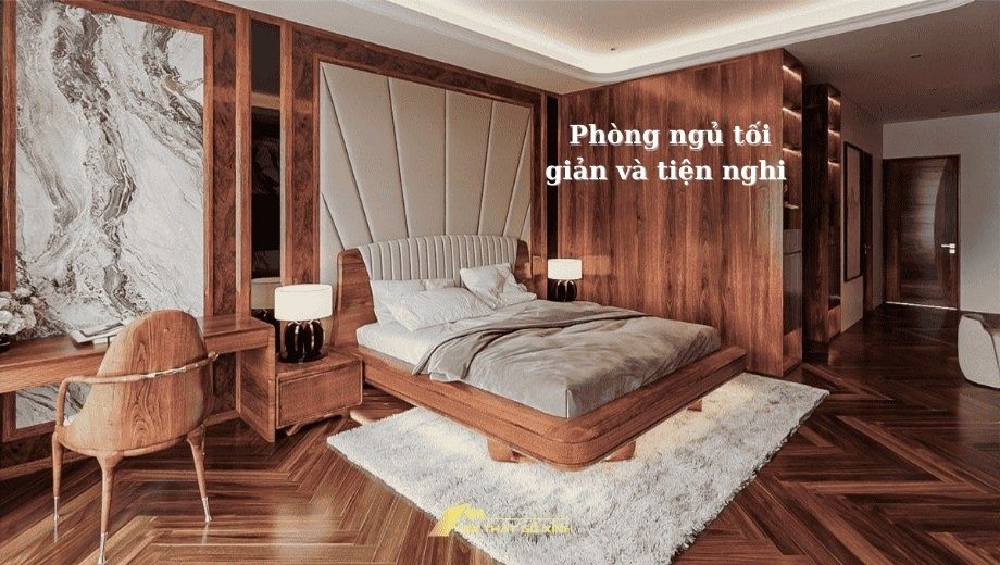 Phòng ngủ gỗ óc chó