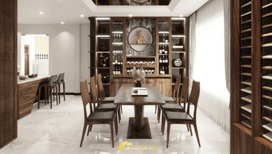 Tủ rượu tỏng phòng ăn 