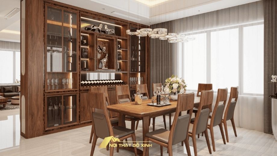 Góc bàn ăn bo tròn giúp giảm sát khí 