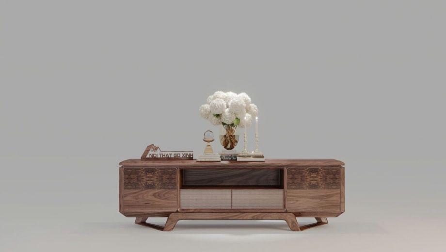 Kệ tivi gỗ óc chó biểu tượng của sang trọng và năng lượng 