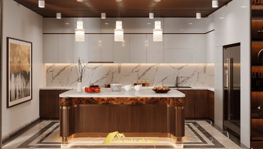 Phòng bếp không gian ấm áp tiện nghi 