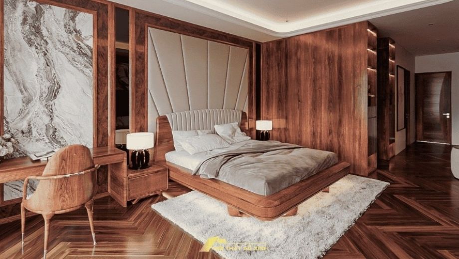 Tủ đầu giường gỗ óc chó để hai bên giường cân bằng năng lượng 