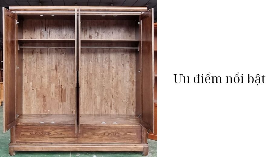 Ưu điểm nổi bật của tủ 2 cánh 