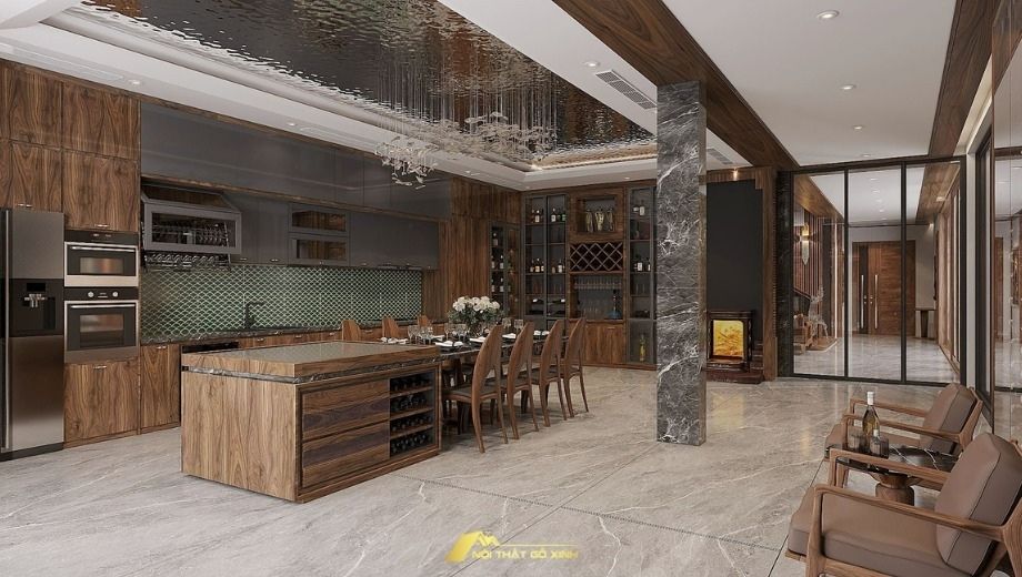 Bố trí nội thất phòng bếp và phòng ăn 