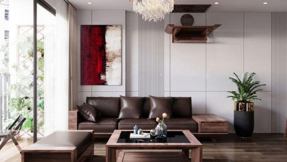 Ghế sofa đặt dưới bàn thờ