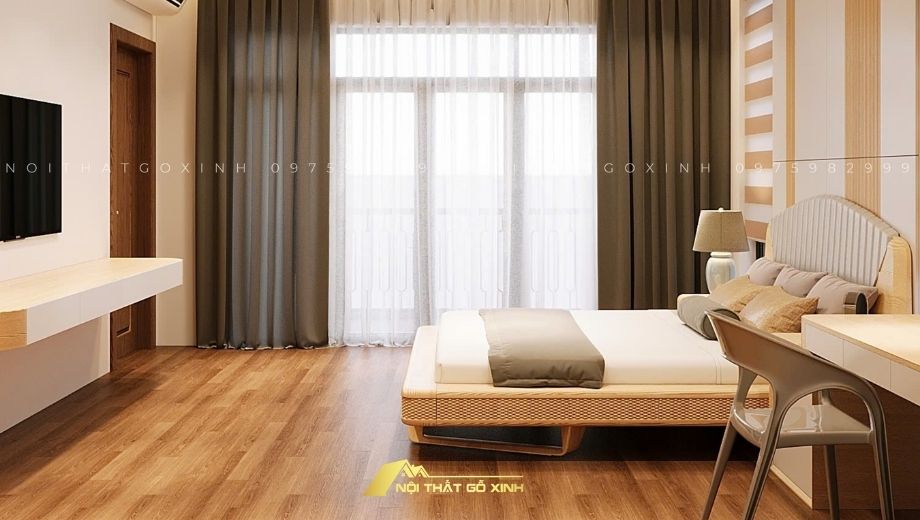 Không gian phòng ngủ rộng thoáng 