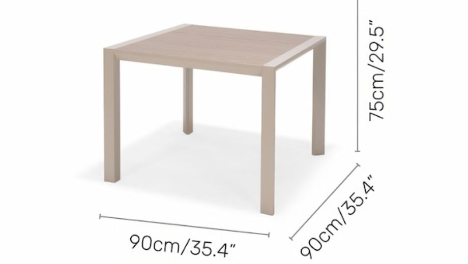 Kích thước mẫu bàn hình vuông