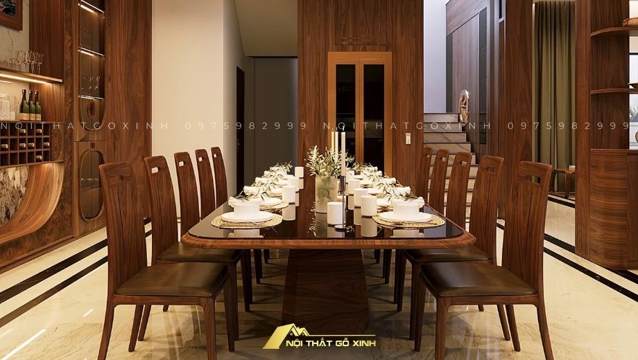 Nội thất gam nâu trầm tinh tế 