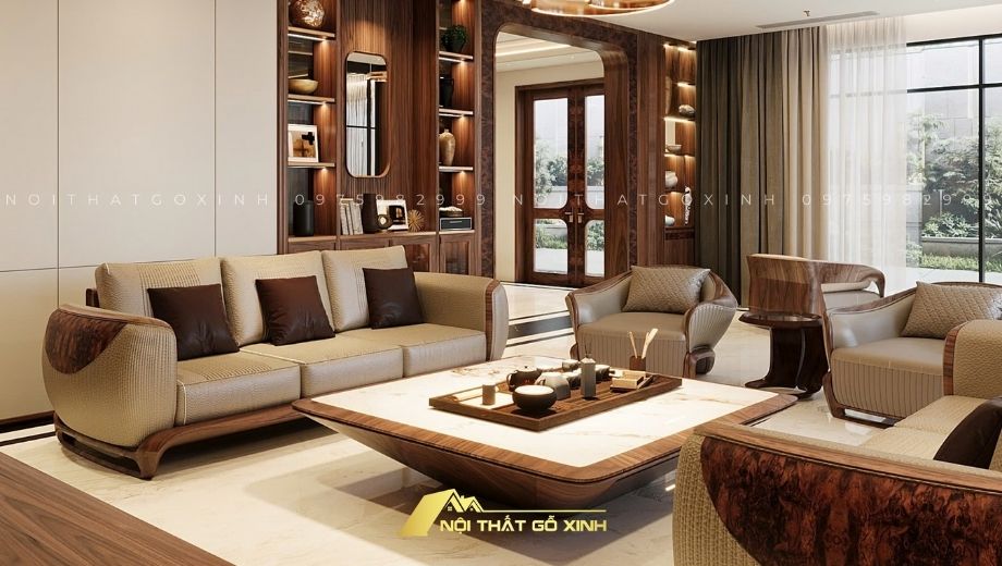 Phòng khách hiện đại sang trọng 