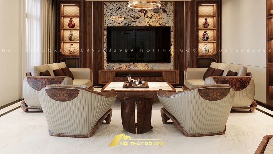 Phòng khách hiện đại sang trọng 