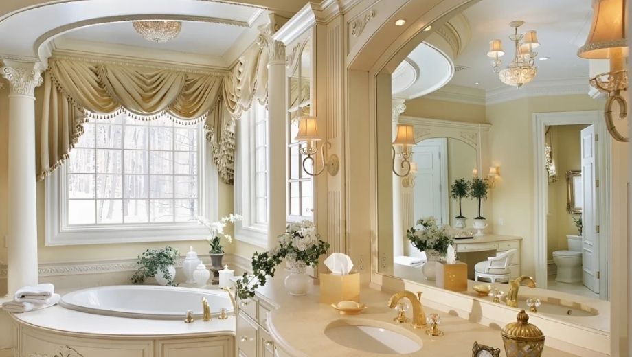 Phòng tắm thiết kế tone sáng