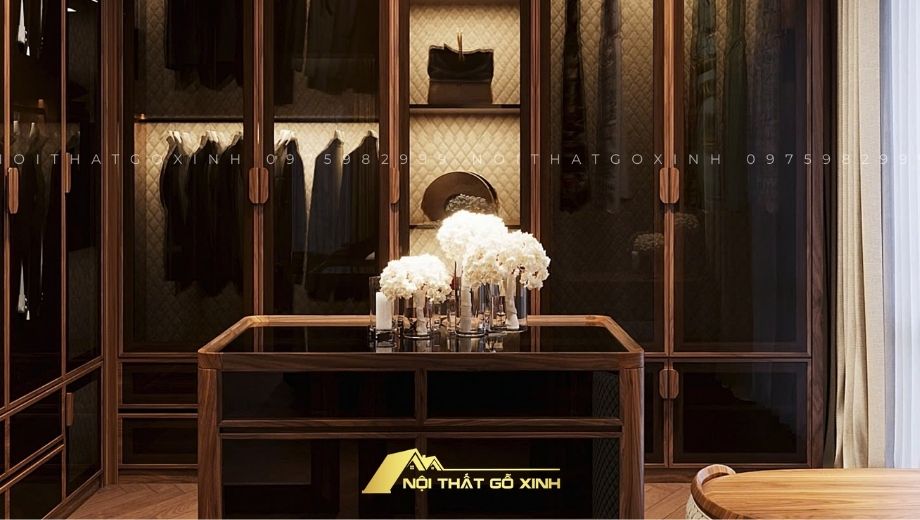 Tủ quần áo gỗ óc chó 