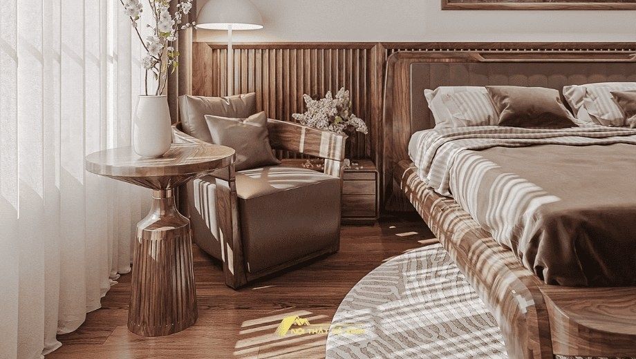 Phòng ngủ nội thất gỗ óc chó