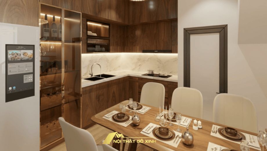 Vẻ đẹp sang trọng của nội thất gỗ óc chó